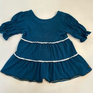 Matilda Jane A Dream Come Blue Knit Puff Sleeve Peasant Tunic